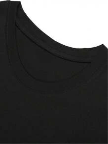 Chicken Wings, Delicious Food, Friendship, Interesting Quotes, Boys' T-Shirts, Teenagers' T-Shirts, Comfortable, Breathable, Casual, Soft Round Neck T-Shirts, Children's Clothing - 黑色 - 查看 3