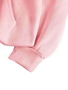 Valentine's Day XOXO Letter Print Dropped Shoulder Casual Hoodie