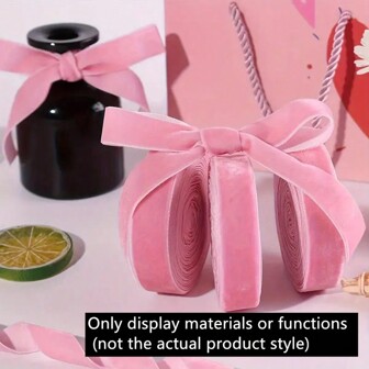 5 Yard  1cm Wide High-Quality Velvet Ribbon Roll For Crafting DIY  Soft  Luxurious Perfect For Gift Wrapping Sewing Embellishments Wedding Decorations
