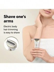 Elektrisch scheerapparaat voor vrouwen, USB-oplaadbaar multifunctioneel scheerapparaat met roestvrijstalen mesjes voor het verwijderen van haar op het gezicht, lichaam en bikinilijn