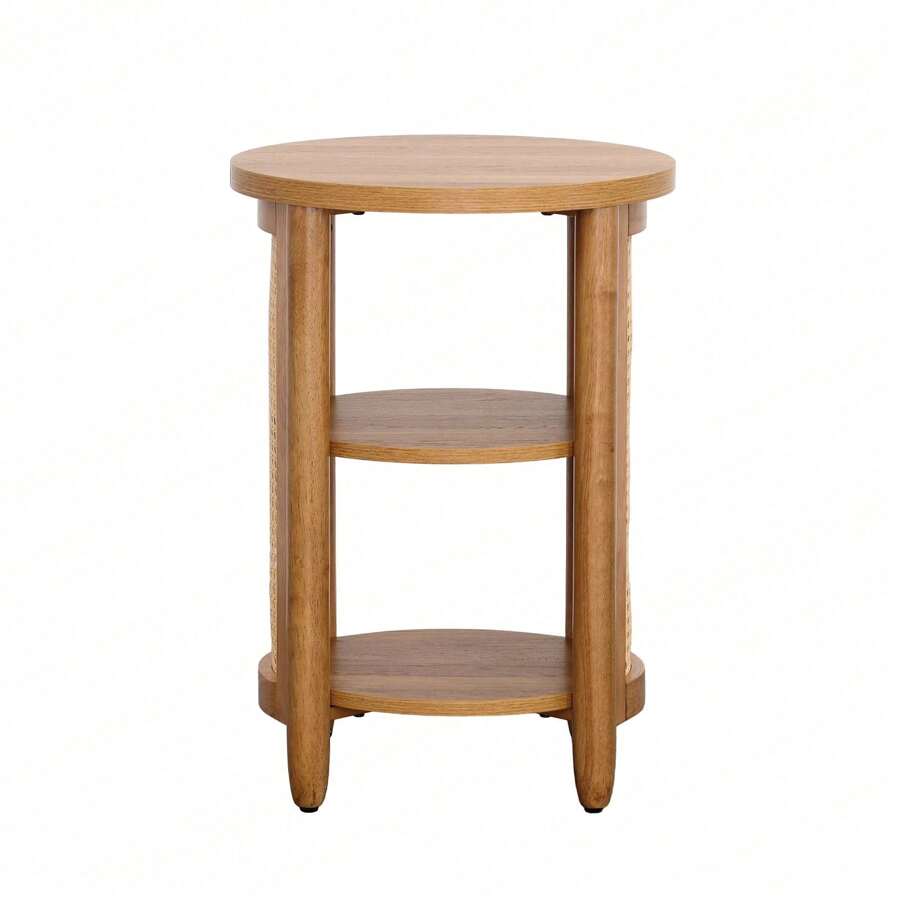 Springwood Caning Side Table Light Honey Finish - Light Honey as pic - View 1