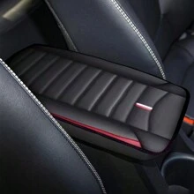 1pc Universal Polyester Y-Shaped Rubber Printed Car Interior Armrest Cover - Comfortable, , Anti-Slip, Easy To Clean And Install Vehicle Accessory