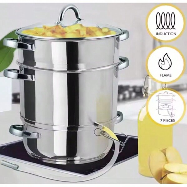CRUCE VAPEUR INOX 8L POT À JUS GAZ INDUCTION PREMIUM