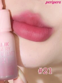 Peripera K-Beauty Ink Airy 絲絨唇釉，高顯色、長效持久、輕盈無感、無麩質、無防腐劑，絲絨霧面液態唇膏，滑順持久 - #21 Fluffy Peach - 查看 4