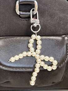Sweet Faux Pearl Bow Charm Decorative Keychain/Handbag Accessory Bows Valentines