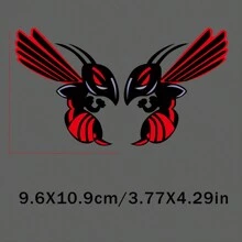 1 对大黄蜂图案创意汽车贴纸，装饰性摩托车电动车反光贴纸 - 均碼 - 查看 11
