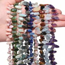 1 Strand 10-14mm Irregular Natural Gravel Chips Stone Beads, Crystal Jade Stone For Earrings Bracelet Necklace Beading Diy Charm Jewelry Accessories 7.5inch - Irregular Stone Beads - View 4