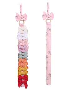 1 pièce Pince à cheveux en forme de nœud, support en tissu, convient pour les bébés filles. Accessoire de stockage doux en tissu pour les cheveux, rack mural pour cheveux, présentoir mural pour accessoires de cheveux pour enfants