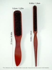 1pc/2pcs Slick Back Brush, Premium Bristle Hair Brush With Wooden Handle, Reduces Frizz And Static, Scalp Massage Hair Brush Set, Suitable For All Hair Types, Comb, Slick Back Brush, Hairbrush, Edge Brush, Brush Hair, Hair Comb, Hair Brush Set, Comb Hair, Mini Hair Brush, Detangling Brush,Hair Products, Hair Tools, Hair Stuff, Hair Care, Curly Hair Brush, Barber, Barber Accessories, Hairdressing Equipment,Hair Brush,Slick Back Brush,Styling Brush,Curly Hair Brush,Edge Brush,Hair Comb,Brush Hair,Hair Brush Set,Comb Hair,Comb For Curls,Detangling Brush,Hair Brush For Women,Hair,Travel,Hair Products,Hair Tools,Hair Stuff,Barber,Barber Accessories,Barbershop,Hairdressing Equipment - Multicolor - View 4