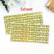 2pcs/5pcs Letter Graphic Assorted Sticker,Gold And Silver, Simple Multi-Purpose Decorative Sticker For Decoration, Hand Account Back To School,Water Cup, Coffee Cup, Name Combination, Ledger, Journal And Memo Decoration,Back-To-School - Multicolor - View 11