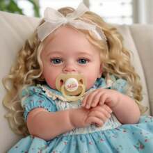 DreamyDolly 18 Inch Realistic-Newborn Baby Dolls  Lifelike Reborn Baby Dolls Blond Girl Handmade Real Life Dolls With Clothes For Kids Age 3+ Realistic Babies,Baby ,Reborn Baby ,Kids Toy,Realistic,Lifelike Baby Dolls,Toys ,Doll Toys   Realistic Newborn Baby Dolls - Lifelike Reborn Blond Girl Doll, Handmade Handcrafted With Soft Vinyl Body, Realistic Features, Blonde Hair, Complete Outfit Set - Perfect For Kids Age 3+ Pretend Play, Roleplay, Nursery Games & Birthday Gifts - Realistic Babies, Baby , Reborn Babies, Kids Toys, Lifelike Baby Dolls, Blond Girl Dolls, Handmade Dolls, Soft Body Dolls - Multicolor - View 7