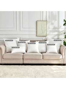 4pcs White Pillow Insert Suitable For Bed Sofa Office Car Seat Multi-Functional Pillow Core - White - View 9