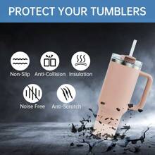 Silicone Cup Sleeve, Base, Non-Slip Mat And Coaster Set, Fits 32/40oz Stainless Steel Sport Water Bottles, Silicone Water Bottle Protective Cover, Outdoor Sport Water Cup Protective Case, Round Base Cup Sleeve, Anti-Drop Insulated Sleeve