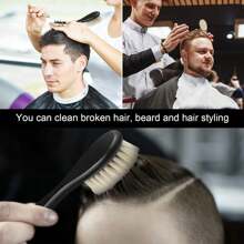 1 件理发颈刷，男士胡须刷和除尘刷，男士美容清洁刷，专业理发配件 - 查看 3