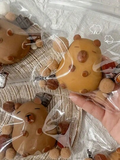 1pc Random Style TPR Cute Hippo Soft Squeeze Fidget Toys, Christmas Gifts, New Year Gifts, Funny Toys With Acrylic Hang Tag, Random Color & Style (Random Exterior Packaging)