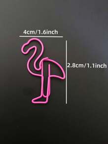 10/30/50/100pcs Pink Flamingo Shaped Paperclips,Creative Paper Clips, Memo Note Clips Document Bookmark Organizing Clips For Office Party Invitation Card Gift, Notebook,Stationery,Gift,Back To School,School Supplies