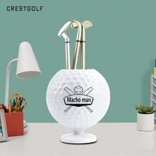 Customizable Golf Ball Pen Holder With Various Texts Or Logos, Creative Golf Pen Holder Customization, Customizable Golf Supplies - White - View 7