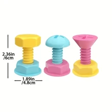 1set Cute Colorful Large Screw Hook, Flexible Combinable Hook, Traceless Self Adhesive Hanging Hook, For Home - Color - View 5