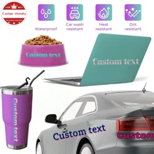 Custom Vinyl Car Decals, UV Crystal Stickers - Rearview Mirror Decals, Motorcycle Decals, Race Car Decals, Helmets And More Classic Text Designs, Automotive Accessories, Waterproof And Scratch-Resistant, Fashionable And Simple Design Style, Suitable For Any Smooth Surface, Great For Holidays, Christmas Gifts, Ideal Gifts For Her,Her,Boyfriend,Girlfriend,Dad,Mom,Family,Friends,Son,Daughter,Kids,For Anniversaries,For Birthdays,For Housewarming,For Graduation,Kitchen,Dining Room,Bedroom,Office,Living Room,Home,Garden,Tea Room,Back To School Supplies,Customized Stickers,Warm Ambience - Multicolor - View 7