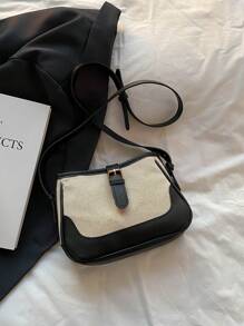 復古純色肩包,時尚轉鎖腋下錢包,女士pu手袋