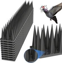 COSANSYS Bird Spikes,24 Pack Bird Deterrent Spikes For Outside,Bird Spikes For Outside Used Outdoors To Repel Birds, Squirrels, And Raccoons. Deterrents Used On Fences, Roofs, And Walls To Keep Birds Away 10M  24 Pack 10M Black Anti Bird Spikes Upgraded Bird Spikes For Outside Outdoor Fence To Keep Birds Away From Squirrel Raccoon Cat Fox Animal - Black - View 2