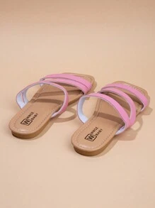 2024 Summer New Girls Woven Casual Soft Bottom Sandals