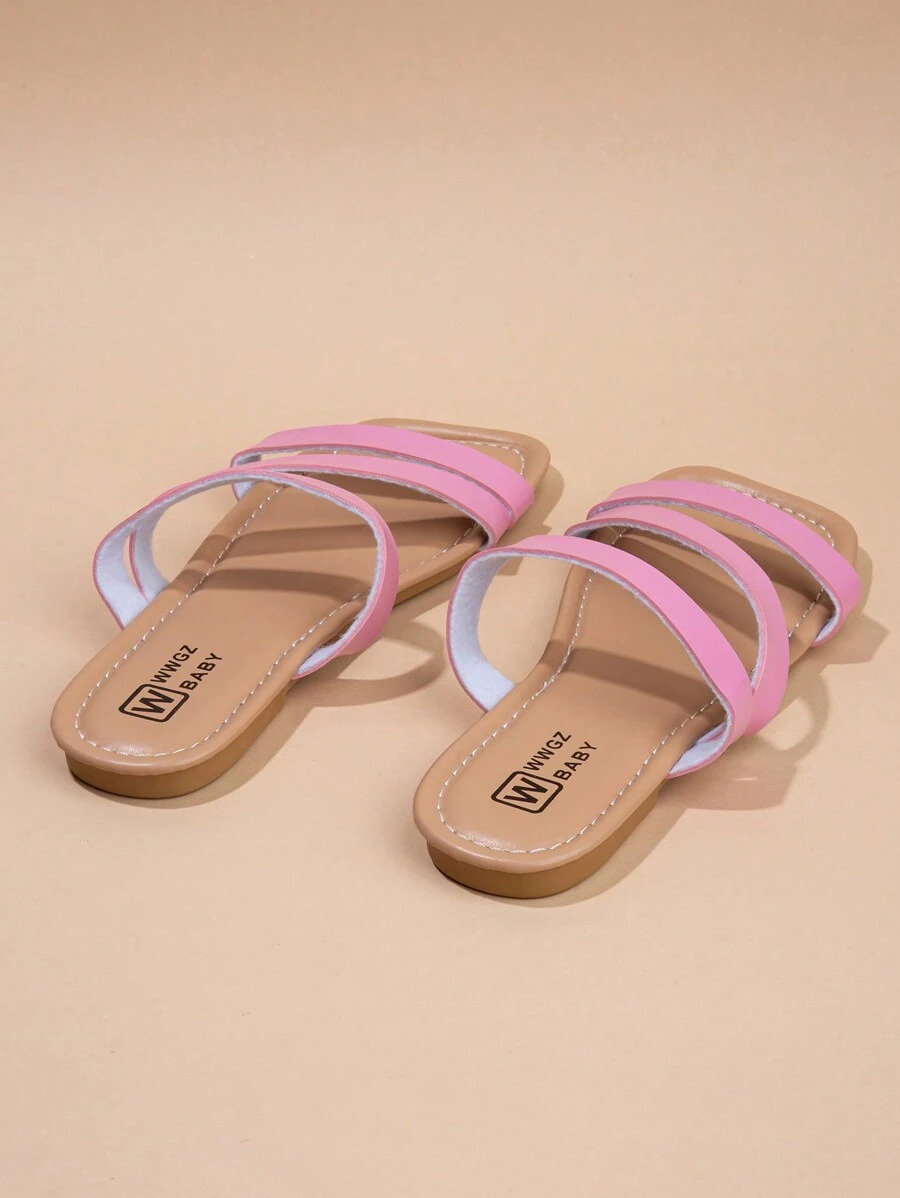 2024 Summer New Girls Woven Casual Soft Bottom Sandals