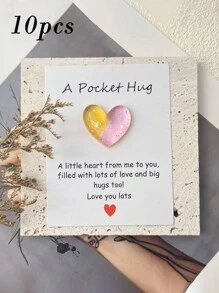 Positive Energy, Emotional Encouragement, Pocket Hug Ombre Heart Design Cards, Home Decor Gifts Suitable For Birthday, Wedding, Valentine's Day Party Gifts For Friends, Family, Couples
