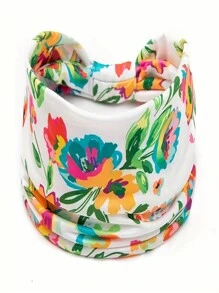 1条波西米亚风发带，佩斯利花纹运动头巾印花宽弹力瑜伽发带，柔软舒适，适合女士和女孩佩戴，可作头巾、吸汗带、发带，秋冬季女士度假必备发饰，优雅围巾，柔软头巾，夏季波西米亚风假日必备配饰 - 彩色 - 查看 5