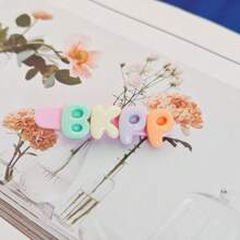 1pc Colorful Mini Alphabet Name Custom Hair Clip, Personalized DIY Cute Gift