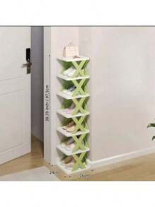 Kệ giày cửa ra vào mỏng 9 tầng, tủ giày đứng độc lập bằng nhựa, lưu trữ tiết kiệm không gian cho hành lang, tủ quần áo - Nhiều màu - Xem 9