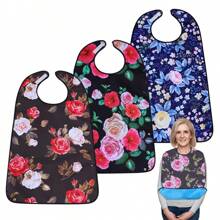 1pc/2pcs, Adult Bibs For Women, Reusable Apron, Wipeable With Optional Crumb Collector, Waterproof Washable Restaurant Clothing Protector, Gift For Women/Mom