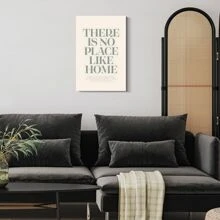 1pc Framed Canvas Poster, No Place Like Home Wall Art Canvas Paintings, Ideal Gift For Bedroom Living Room Corridor, Wall Art, Room Decoration