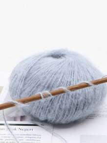 1/5 pezzi Filato di mohair da 330 m, colore dopamina, composizione: 15% lana, 15% mohair, 40% acrilico, 30% nylon, morbido filato per uncinetto e maglia di maglioni, sciarpe, scialli, cardigan, pon pon, 50 g