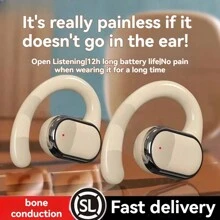 Auriculares inalámbricos con clips para dormir, mininiauricula deportiva TWS HIFI con graves estéreo HD y llamada, auriculares estéreo compatibles con Android e iPhone, piezas de música y auriculares inteligentes