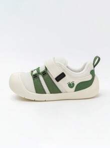 mini bala Kids' Non-Slip Walking Shoes, Breathable Lightweight Sneakers With Antibacterial Insole - White Green Tone - View 5