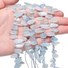 1 Strand 10-14mm Irregular Natural Gravel Chips Stone Beads, Crystal Jade Stone For Earrings Bracelet Necklace Beading Diy Charm Jewelry Accessories 7.5inch - Irregular Stone Beads - View 16