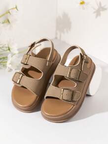 Sandalias para niños 2025, tipo plataforma, suela blanda, cómodas, de estilo deportivo y escolar, resistentes al desgaste, con amortiguación, de estilo casual, para niños y niñas