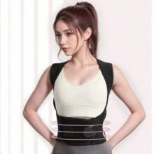 Làm cho bạn đẹp hơn, lưng đẹp, ngực thẳng, dụng cụ chỉnh sửa lưng gù, dây đeo chỉnh sửa cơ thể vô hình cho thanh thiếu niên và người lớn, chỉnh sửa chống gù lưng, chỉnh sửa tư thế, cải thiện sản phẩm chỉnh sửa tư thế - màu đen - Xem 6