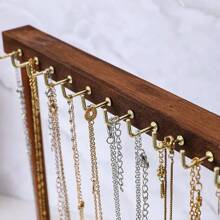 Soporte de exhibición organizador de joyas, estante de madera maciza para colgar collares, encimera para cadenas, pendientes, pulseras, escaparate, estante de almacenamiento - Ganchos S-24 - Ver 6