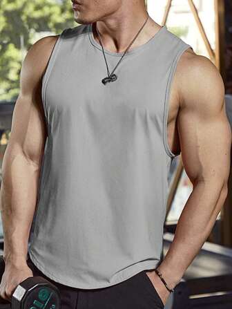 夏季背心男士运动服套头衫无袖健身房跑步训练 T 恤运动服