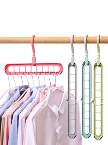 1 perchero plegable para uso doméstico, perchero de secado multifuncional, múltiples perchas para ahorrar espacio, primavera, minimalista, blusas de verano - Blanco - Ver 2