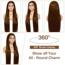 Light Brown Lace Front Wigs Human Hair Pre Plucked 13x4 Straight Chocolate Brown Lace Front Wigs Human Hair 180% Density Colored #4 Light Brown Glueless Wig 13x4 Lace Frontal Wigs For Women Human Hair Tiny Knots Natural Hairline With Baby Hair 16-32 Inch Halloween Costumes - Light Brown - View 8