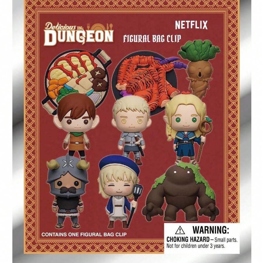 1个Netflix官方授权《美味地牢》系列钥匙扣盲盒神秘迷你人偶随机动漫手办配件可爱动漫角色恐怖包包挂件收藏摆件惊喜生日礼物