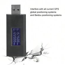 Protector bloqueador de interferencias de señal de GPS para coche USB portátil protección de privacidad antiseguimiento y acecho - Negro - Ver 2