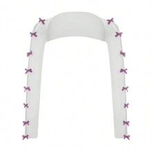 Women Lace Bolero Shrug Open Front Cropped Cardigan UV Sun Protection Fishnet Shawl Long Sleeve Arm Sleeves With Finger Holes Y2k Streetwear - Trắng Tím - Xem 1