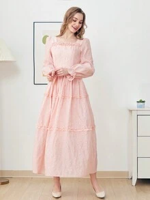 Elegant Silver Metallic Embossed Jacquard Formal Evening Gown, Party Dress, Wedding Guest Dress, Prom Dress