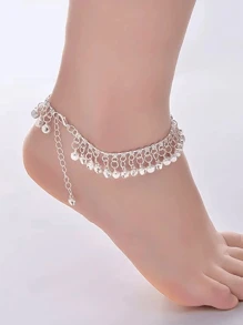 Bell Charm Anklet - White - View 14