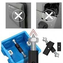 Kit Reparo Salva Caixinha 4x2 Luz Interruptor Com 10 Peças - Preto - Visão 5