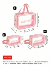 3 件套盥洗包、化妆包、防水化妆包、多功能收纳袋、便携式旅行收纳包、行李包、衣物收纳包，适用于化妆品、化妆工具、护肤品（如眉笔、眼影盘、口红、粉扑、化妆刷）夏季旅行、度假居家浴室装饰节日化妆品收纳包浴室配件返校